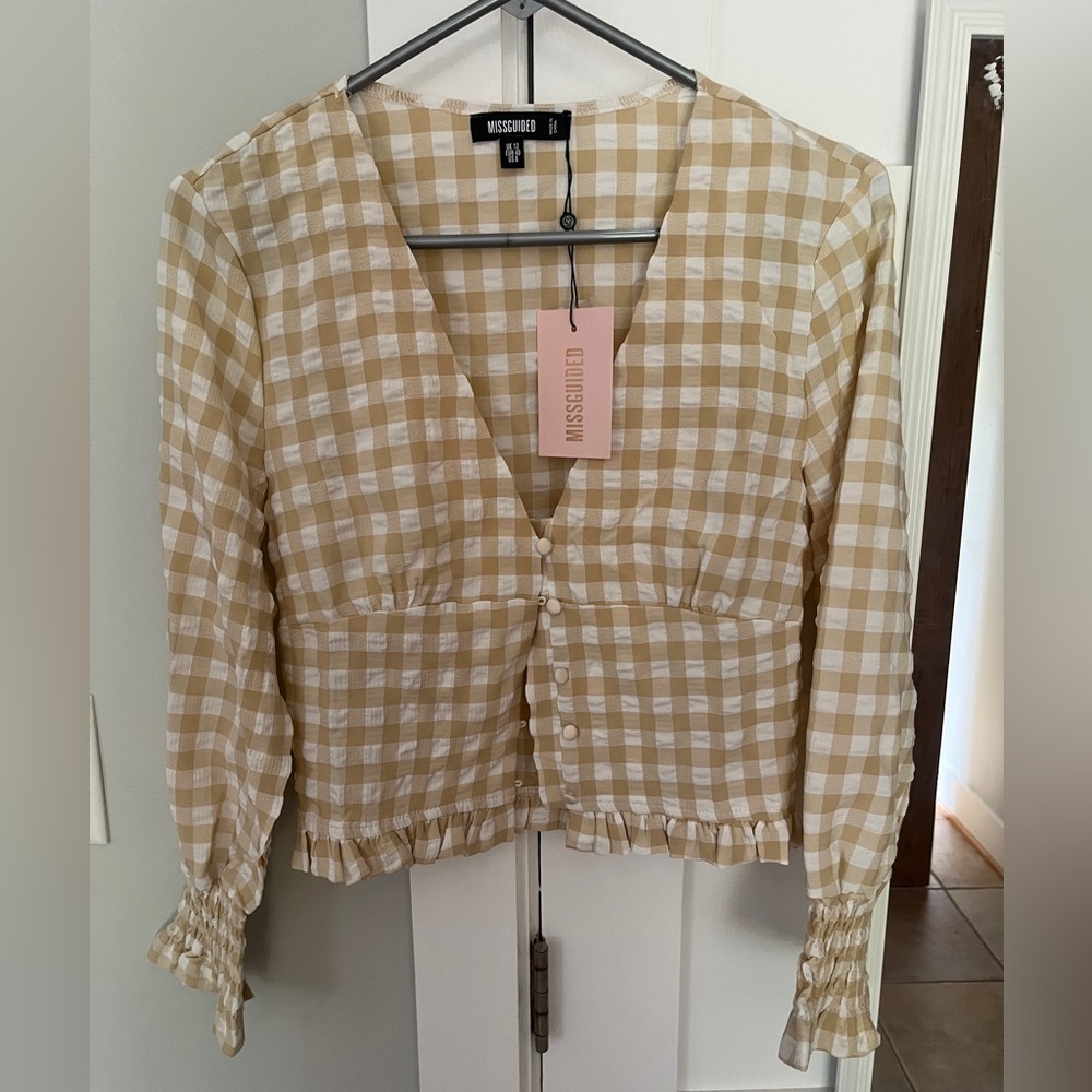 Gingham crop top